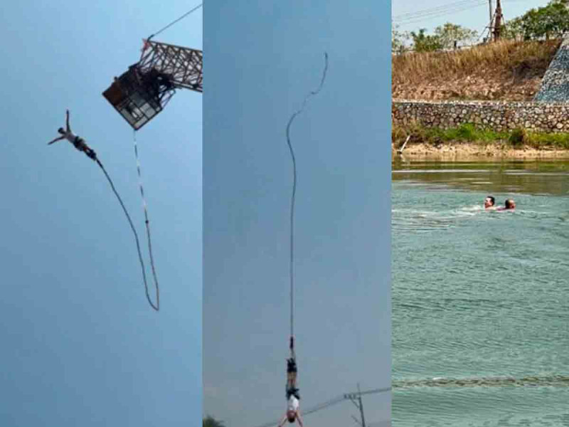 Turista sobrevive luego de que la cuerda del bungee del que saltó se rompiera