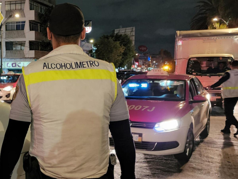 Alcoholímetro reforzado en CDMX durante Semana Santa; hay arresto y multa